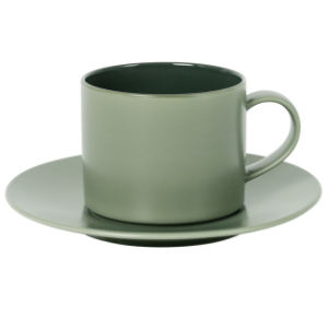 Cup and Saucer Set A 100 cc Glassy Green