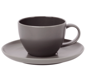 Cup and Saucer Set 100 cc Glassy Taupe