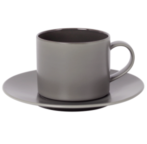 Cup and Saucer Set A 100 cc Glassy Taupe