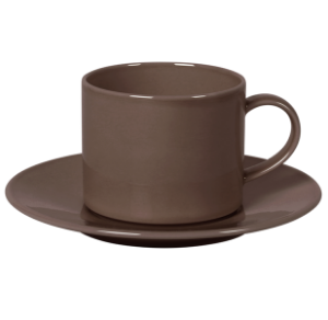 Cup and Saucer Set A 100 cc Pearl Brown