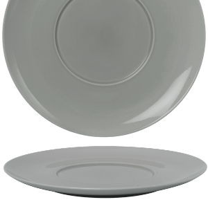 Flat Plate Wide Rim Pearl Grey