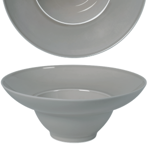 Bowl Wide Rim 21 cm Pearl Grey