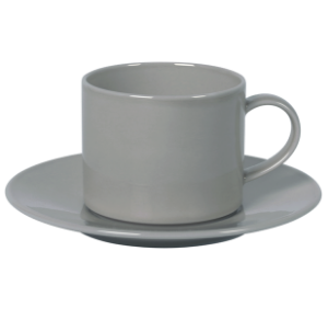 Cup and Saucer Set A 100 cc Pearl Grey