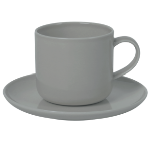 Cup and Saucer Set B 100 cc Pearl Grey