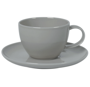 Cup and Saucer Set 350 cc Pearl Grey