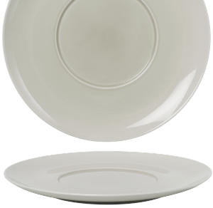 Flat Plate Wide Rim Pearl Light Grey
